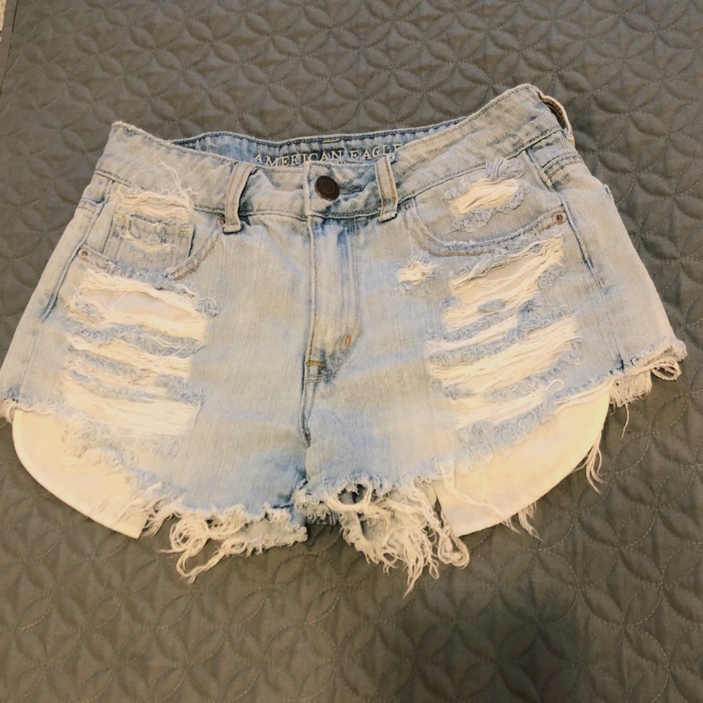 American eagle light washed high wasted